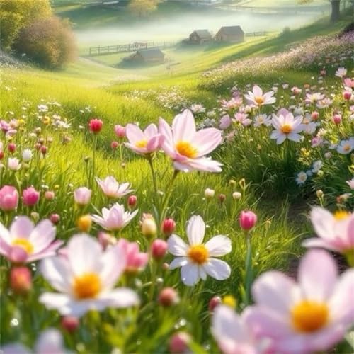 Puzzle 500 Teile Erwachsene 45x45cm Prairie Pink Blume,Jigsaw Puzzle Erwachsene 500 Teile Lernspiel Herausforderung Spielzeug,High Difficulty Impossible Puzzles für Home Dekoration Puzzle 500 Teile Erwachsene 45x45cm Prairie Pink Blume,Jigsaw Puzzle Erwachsene 500 Teile Lernspiel Herausforderung Spielzeug,High Difficulty Impossible Puzzles für Home Dekoration von Zuooyi