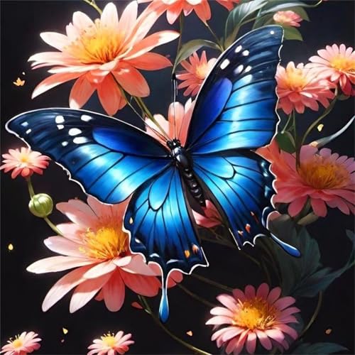 Puzzle 90 Teile für Erwachsene Blauer Schmetterling Gänseblümchen,30x30cm Klassisches Puzzles Lernspiel für Erwachsene,Bunte Kunstwerk Puzzle,Wunderschönes Dekoration Puzzles Geschenke Puzzle 90 Teile für Erwachsene Blauer Schmetterling Gänseblümchen,30x30cm Klassisches Puzzles Lernspiel für Erwachsene,Bunte Kunstwerk Puzzle,Wunderschönes Dekoration Puzzles Geschenke von Zuooyi