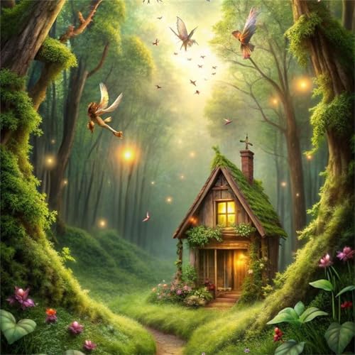 Puzzle 90 Teile für Erwachsene Fairy Grove Ferienhaus,30x30cm Klassisches Puzzles Lernspiel für Erwachsene,Bunte Kunstwerk Puzzle,Wunderschönes Dekoration Puzzles Geschenke Puzzle 90 Teile für Erwachsene Fairy Grove Ferienhaus,30x30cm Klassisches Puzzles Lernspiel für Erwachsene,Bunte Kunstwerk Puzzle,Wunderschönes Dekoration Puzzles Geschenke von Zuooyi