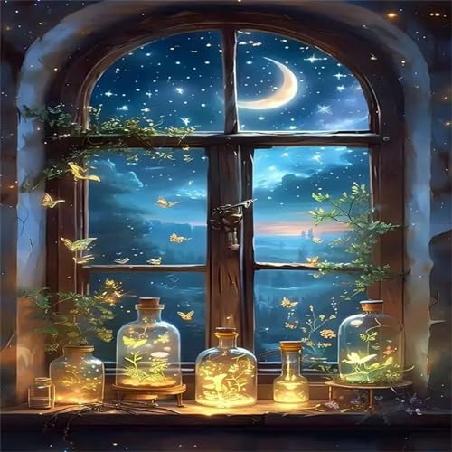 Puzzle 90 Teile für Erwachsene Glühende Flasche Fensterbank,30x30cm Klassisches Puzzles Lernspiel für Erwachsene,Bunte Kunstwerk Puzzle,Wunderschönes Dekoration Puzzles Geschenke Puzzle 90 Teile für Erwachsene Glühende Flasche Fensterbank,30x30cm Klassisches Puzzles Lernspiel für Erwachsene,Bunte Kunstwerk Puzzle,Wunderschönes Dekoration Puzzles Geschenke von Zuooyi