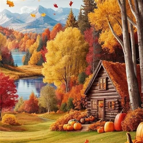 Puzzle 90 Teile für Erwachsene Herbstbäume Ferienhaus,30x30cm Klassisches Puzzles Lernspiel für Erwachsene,Bunte Kunstwerk Puzzle,Wunderschönes Dekoration Puzzles Geschenke Puzzle 90 Teile für Erwachsene Herbstbäume Ferienhaus,30x30cm Klassisches Puzzles Lernspiel für Erwachsene,Bunte Kunstwerk Puzzle,Wunderschönes Dekoration Puzzles Geschenke von Zuooyi