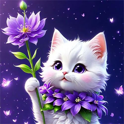Puzzle 90 Teile für Erwachsene Lila Blume der Katze,30x30cm Klassisches Puzzles Lernspiel für Erwachsene,Bunte Kunstwerk Puzzle,Wunderschönes Dekoration Puzzles Geschenke Puzzle 90 Teile für Erwachsene Lila Blume der Katze,30x30cm Klassisches Puzzles Lernspiel für Erwachsene,Bunte Kunstwerk Puzzle,Wunderschönes Dekoration Puzzles Geschenke von Zuooyi