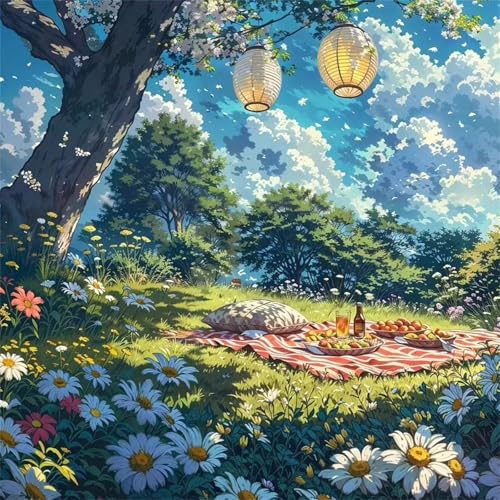 Puzzle 90 Teile für Erwachsene Picknick-Rasen Gänseblümchen,30x30cm Klassisches Puzzles Lernspiel für Erwachsene,Bunte Kunstwerk Puzzle,Wunderschönes Dekoration Puzzles Geschenke Puzzle 90 Teile für Erwachsene Picknick-Rasen Gänseblümchen,30x30cm Klassisches Puzzles Lernspiel für Erwachsene,Bunte Kunstwerk Puzzle,Wunderschönes Dekoration Puzzles Geschenke von Zuooyi
