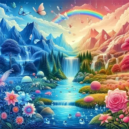 Puzzle 90 Teile für Erwachsene Regenbogen-Naturlandschaft,30x30cm Klassisches Puzzles Lernspiel für Erwachsene,Bunte Kunstwerk Puzzle,Wunderschönes Dekoration Puzzles Geschenke Puzzle 90 Teile für Erwachsene Regenbogen-Naturlandschaft,30x30cm Klassisches Puzzles Lernspiel für Erwachsene,Bunte Kunstwerk Puzzle,Wunderschönes Dekoration Puzzles Geschenke von Zuooyi