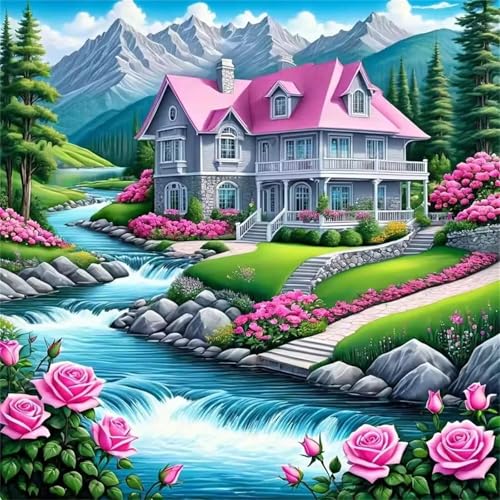 Puzzle 90 Teile für Erwachsene Rosa Villa Bach,30x30cm Klassisches Puzzles Lernspiel für Erwachsene,Bunte Kunstwerk Puzzle,Wunderschönes Dekoration Puzzles Geschenke Puzzle 90 Teile für Erwachsene Rosa Villa Bach,30x30cm Klassisches Puzzles Lernspiel für Erwachsene,Bunte Kunstwerk Puzzle,Wunderschönes Dekoration Puzzles Geschenke von Zuooyi