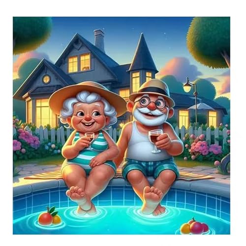 Puzzle 90 Teile für Erwachsene Urlaub Paar am Pool,30x30cm Klassisches Puzzles Lernspiel für Erwachsene,Bunte Kunstwerk Puzzle,Wunderschönes Dekoration Puzzles Geschenke Puzzle 90 Teile für Erwachsene Urlaub Paar am Pool,30x30cm Klassisches Puzzles Lernspiel für Erwachsene,Bunte Kunstwerk Puzzle,Wunderschönes Dekoration Puzzles Geschenke von Zuooyi