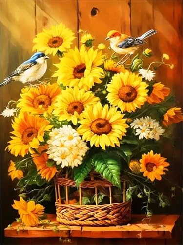 Puzzle Erwachsene 300 Teile,Sonnenblumenvögel Puzzle Adults,Puzzles für Erwachsene Lernspiel Herausforderungsspielzeug für Gift Home Decor Frameless Puzzle Erwachsene 300 Teile,Sonnenblumenvögel Puzzle Adults,Puzzles für Erwachsene Lernspiel Herausforderungsspielzeug für Gift Home Decor Frameless von Zuooyi