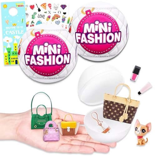 ZURU 5 Surprise Mini Brands Fashion Mystery Set - 2 Pack Series 1 Surprise Mini Fashion Toys Mystery Bundle with Tattoos, More | Mini Brands Fashion Series von Zuru