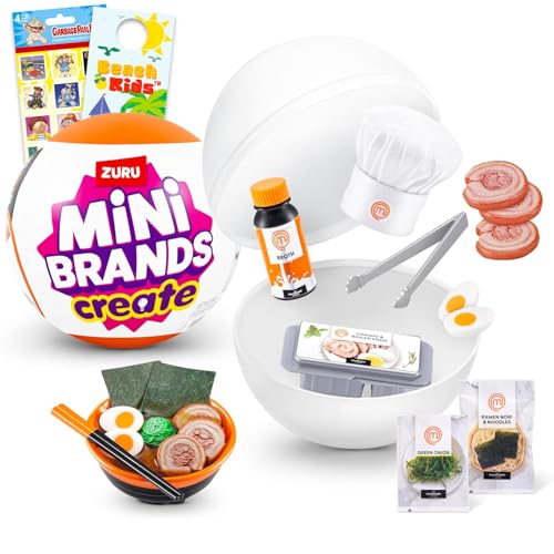 ZURU Mini Brands Master Chef Set - Mini Brands Master Chef Serie 1 Mystery Ball Bundle mit Aufklebern, Mehr | Mini Master Chef Serie von Zuru