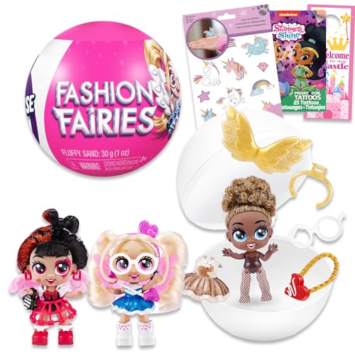 Zuru 5 Surprise Fashion Fairies Squad Capsule Set - Bundle mit Feen Blind Ball mit 5 Mystery Toys für Mädchen und Einhorn-Aufklebern | Einhorn Mystery Toys für Kinder von Zuru