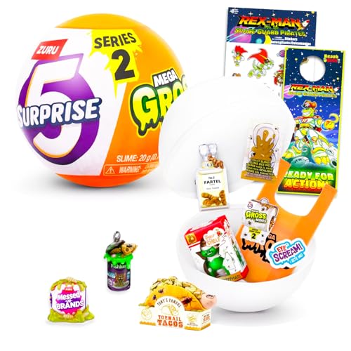 Zuru 5 Surprise Mini Brands Mega Gross Minis Mystery Set - Bundle mit Surprise Mini Gross Toys Serie 2 Plus Stickern, mehr | Sammlerstück Mini Toys von Zuru