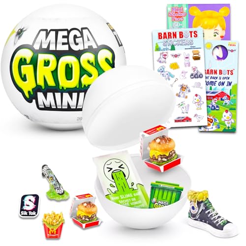 Zuru 5 Surprise Mini Brands Mega Gross Minis Mystery Set - Surprise Series 1 Mini Gross Toys Mystery Bundle Plus Stickers, More | Collectible Mini Toys von Zuru