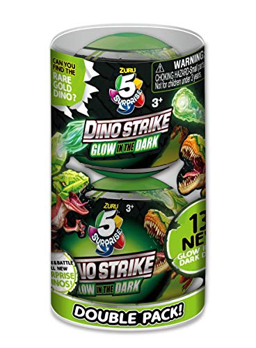 5 Surprise Dino Strike Glow in the Dark Dinosaurier Überraschungskapseln 2er-Pack von ZURU von 5 SURPRISE