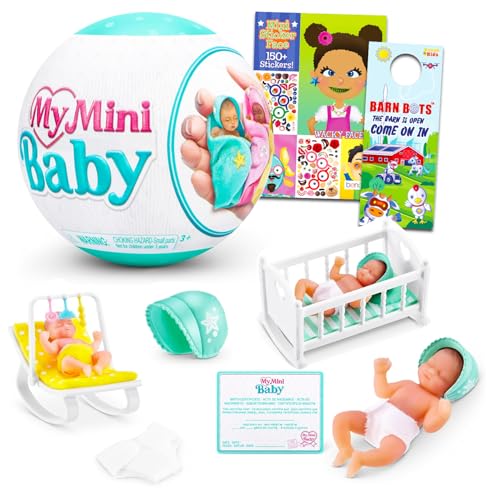 Zuru My Mini Baby Mystery Toy Set - Bundle with My Mini Baby Series 1 Mystery Ball with Stickers, More | My Mini Baby Blind Ball for Kids, Girls von Zuru