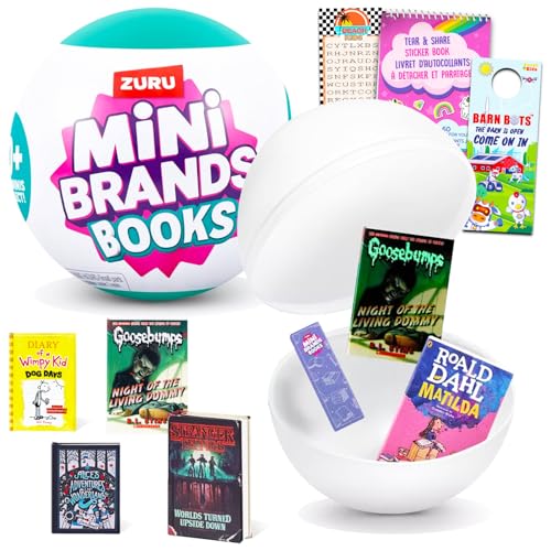 Zuru Surprise Mini Brands Books Mystery Minis - Bundle mit Überraschungs-Mini-Büchern mit lesbaren Seiten, Aufklebern, Lesezeichen, mehr | Mini Marken Buch Kapsel-Set von Zuru