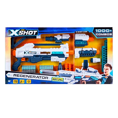 XSHOT X-Shot Regenerator mit 48 Dartpfeilen (20172) Unisex Kid Toy Gun Modern Style Kunststoff Größe 41.0 cm x 8.0 cm x 79.0 cm Sport Thema 500.0 Gramm Geburtstagsgeschenk von XShot