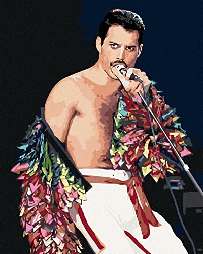 Zuty 1244253, Malen nach Zahlen-Freddie Mercury 80x100 cm mit Keilrahmen (bereits gespannt) von Zuty