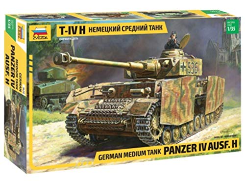 ZVEZDA 500783620 - 1:35 Panzer IV Ausf.H (SD.Kfz 161/2), Modellbau, Bausatz, Standmodellbau, Hobby, Basteln, Plastikbausatz,Unlackiert von Zvezda