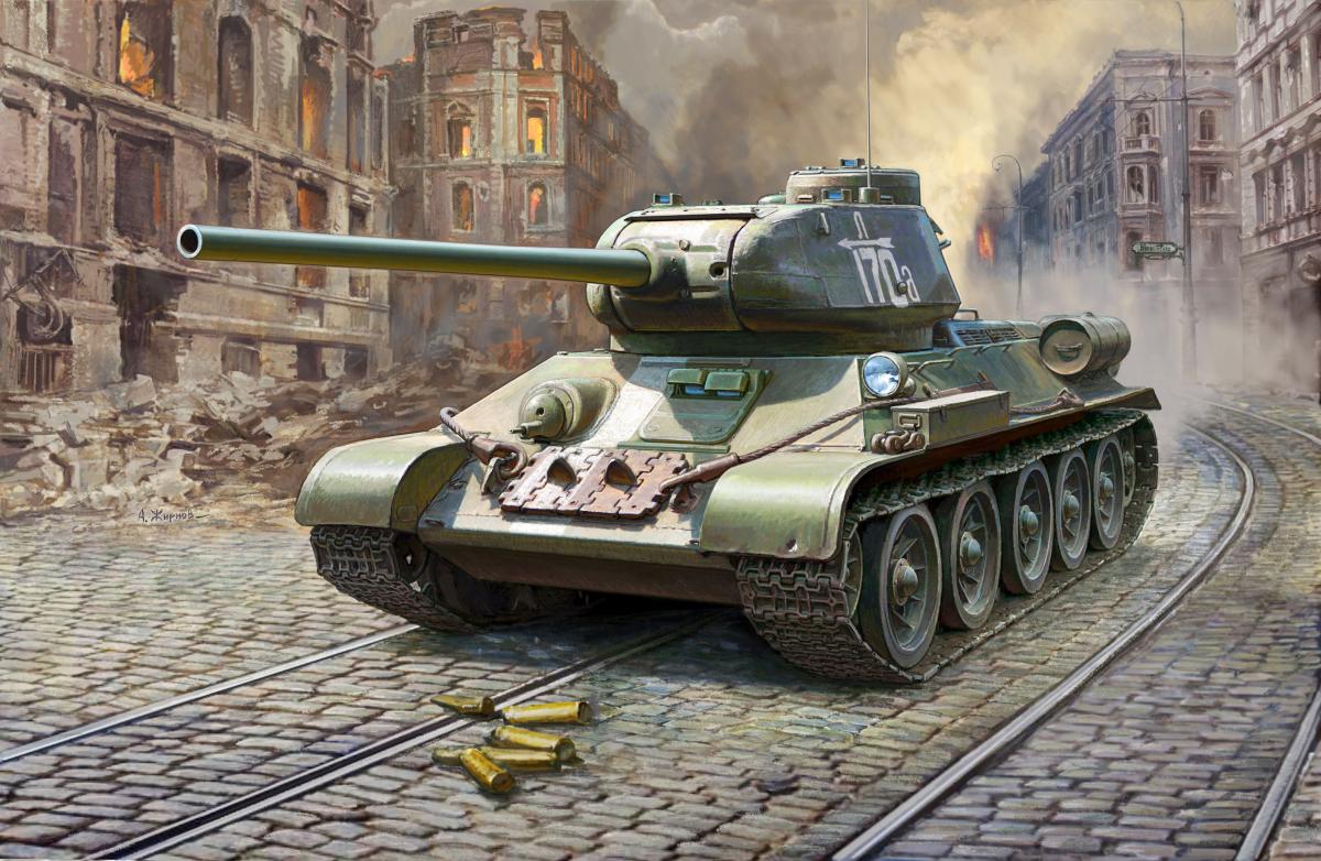 T-34/85 Soviet medium tank von Zvezda