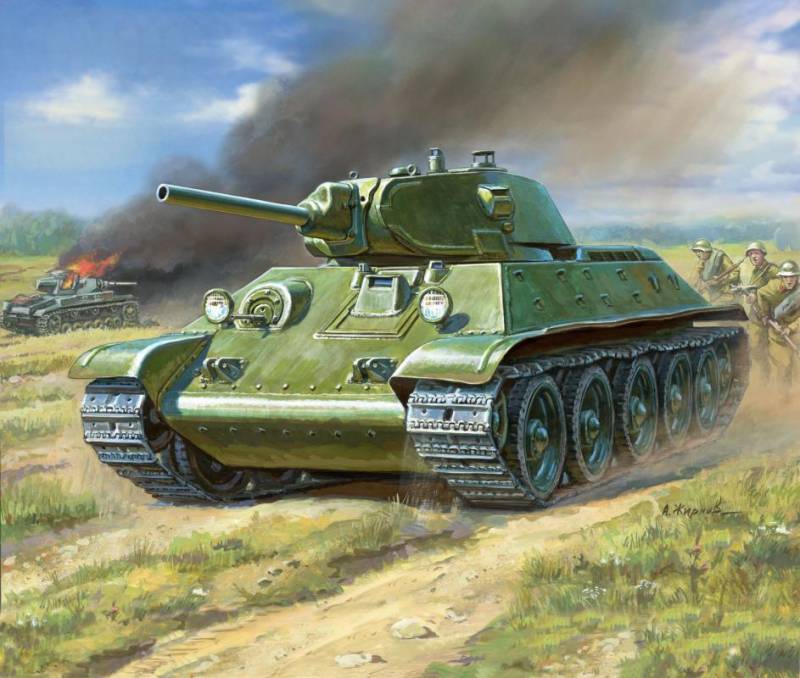 WWII Wargame Add-On T34/76 Panzer von Zvezda