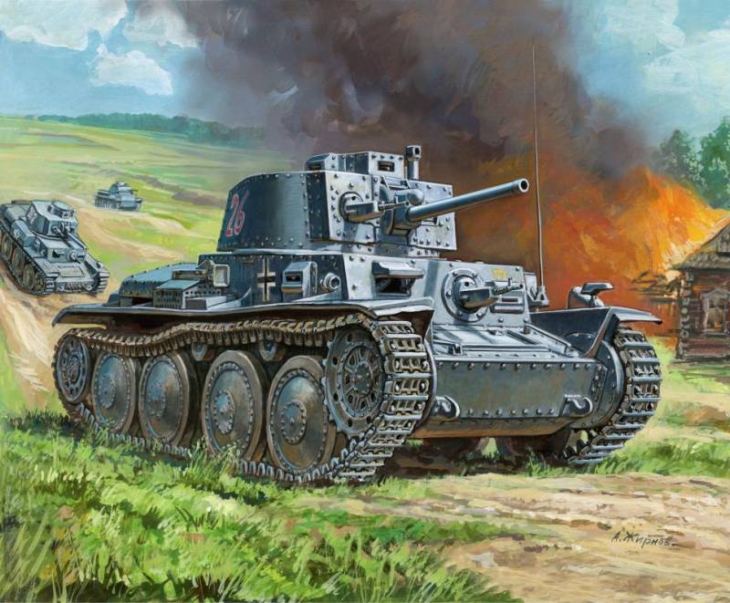 WWII Wargame AddOn Dt. Panzer 38t von Zvezda