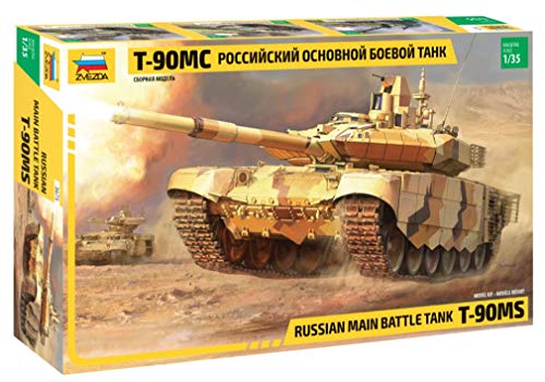 ZVEZDA 500783675 - 1:35 Russian main battle tank, Modellbau, Bausatz, Standmodellbau, Hobby, Basteln, Plastikbausatz, Unlackiert von Zvezda