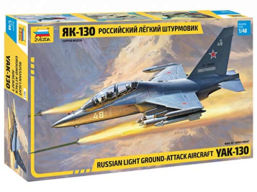 ZVEZDA 500784821 - 1:48 YAK-130 Russian trainer / fighter, Modellbau, Bausatz, Standmodellbau, Hobby, Basteln, Plastikbausatz,Unlackiert von Zvezda