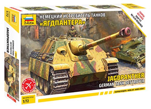 Zvezda 500785042-1:72 Jagdpanther Sd.Kfz. 173 - Plastikbausatz - Modellbausatz - Zusammenbauen - Bausatz - für Einsteiger - detailliert von Zvezda