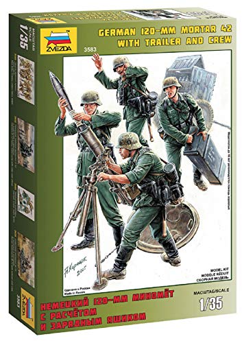 Zvezda 500783583 - Figuren-Set - 1:35 WWII Dt.Mörser-Trupp(4) 42 von Zvezda