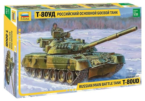 Zvezda 500783591-1:35 Modell Russischer Kampfpanzer T-80UD von Zvezda