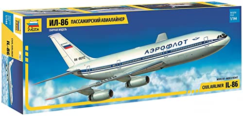 Zvezda 500787001-1:144 Passagier-Flugzeug Ilyushin IL-86, Nicht Bemalt von Zvezda