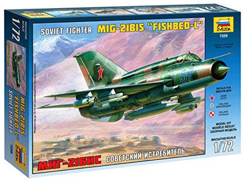 Zvezda 500787259-1:72 Kampfjet MiG-21BIS Fishbed-L, Grün von Zvezda