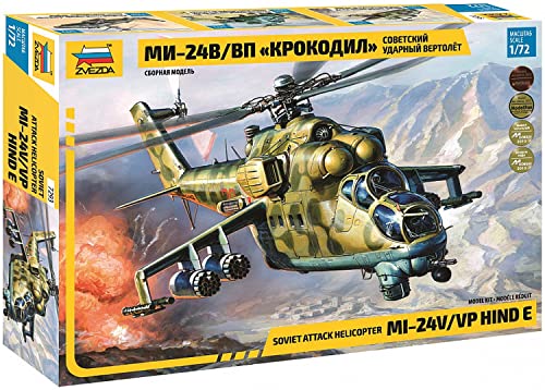 Zvezda 500787293-1:72 Helikopter Mi-24V - Hind C, Grün, Blau, Schwarz von Zvezda