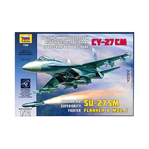 Zvezda 500787295-1:72 Kampfflugzeug SU-27SM von Zvezda