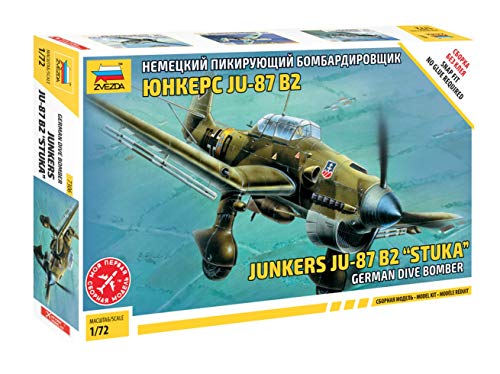 Zvezda 500787306 Ju-87 Modellbausatz, Mehrfarbig, 1:72 von Zvezda