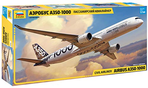 Zvezda 530007020-1:144 Airbus A350-1000 - Plastikbausatz - Modellbausatz - Zusammenbauen - Bausatz - für Einsteiger - detailliert von Zvezda