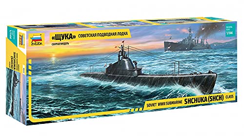 Zvezda 9041 1:144 Soviet WWII “Shchuka” Class submar-Modellbausatz,Plastikbausatz, Bausatz zum Zusammenbauen, detaillierte Nachbildung, unlackiert von Zvezda