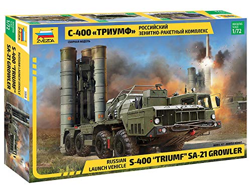 Zvezda S-400“Triumf”AA Missile Sys. SA-21 Plastikmodellbau 5068 1:72 SA-21-Modellbausatz,Plastikbausatz, Bausatz zum Zusammenbauen, detaillierte Nachbildung, unlackiert von Zvezda