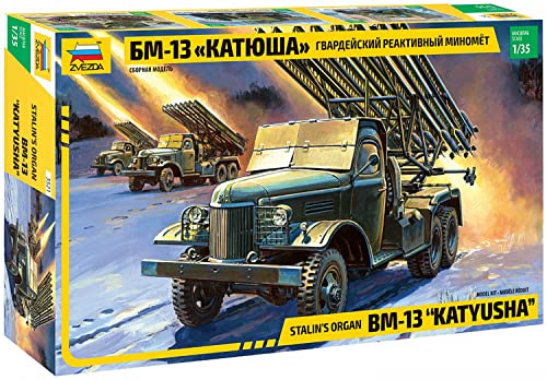 Zvezda Z3521 500783521 - 1:35 WWII BM-13 Katiusha, Unlackiert von Zvezda