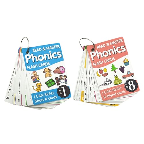 Karteikarten | Phonics-Lernkarten | Wortspiele Lernkarten Vokabelkarten | Passende Spiel-Lernkarten | Englische Wortkarten-Lehrmittel | Lernspielzeug für Kleinkinder von Zvn Zojne