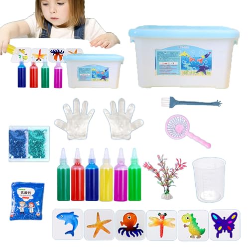 Magic Water - Kreatives 3D-Zaubergel-Tierset Für Elfen | Handgefertigte -Spielzeugpuppen Mit Meereslebewesen Für Kinder | Pädagogische Handgemachte Nachtmarkt Magic Wasser Elf Spielzeug Geeigne von Zvn Zojne