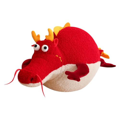 Molliger chinesischer Drache, chinesischer Drache Plüsch - 23,62 Zoll Cartoon Chubby Chinese New Year Dragon Stuffy - Chinesisches Sternzeichen-Drachen-Plüschtier-Maskottchen-Puppe, Heimdekoration, ge von Zvn Zojne