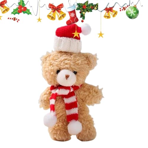 Plüschtier Weihnachtsbär, Plüschtier Weihnachtsbär - Weißer Brauner Bär aus Plüsch Weihnachten - Kuchendekoration aus weichem Plüsch, 6,3 Zoll, Partyzubehör für Geburtstag, Festival Plüschtier Weihnachtsbär, Plüschtier Weihnachtsbär - Weißer Brauner Bär aus Plüsch Weihnachten - Kuchendekoration aus weichem Plüsch, 6,3 Zoll, Partyzubehör für Geburtstag, Festival von Zvn Zojne