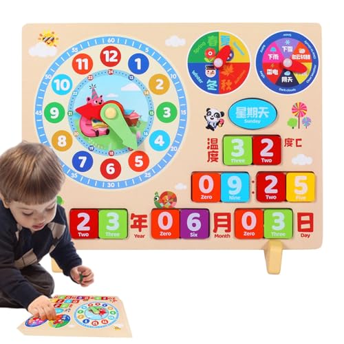Uhr zur Sortierung der Farben in Holzform, Kalenderuhr für frühes Lernspielzeug, frühes Lernspielzeug, Lernuhr, Lernspielzeug, Uhr Uhr zur Sortierung der Farben in Holzform, Kalenderuhr für frühes Lernspielzeug, frühes Lernspielzeug, Lernuhr, Lernspielzeug, Uhr von Zvn Zojne