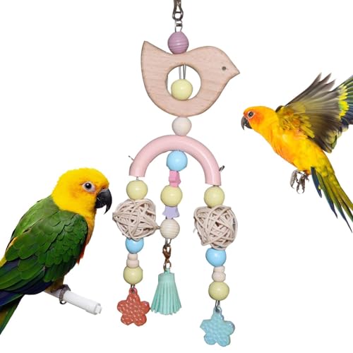 Vogelspielzeug für Sittiche, Nymphensittiche, Vogelspielzeug – Beißspielzeug für Papageienkäfig, buntes Spielzeug zum Aufhängen für Wellensittiche, Nymphensittiche, Turteltauben und Sittiche Vogelspielzeug für Sittiche, Nymphensittiche, Vogelspielzeug – Beißspielzeug für Papageienkäfig, buntes Spielzeug zum Aufhängen für Wellensittiche, Nymphensittiche, Turteltauben und Sittiche von Zvn Zojne
