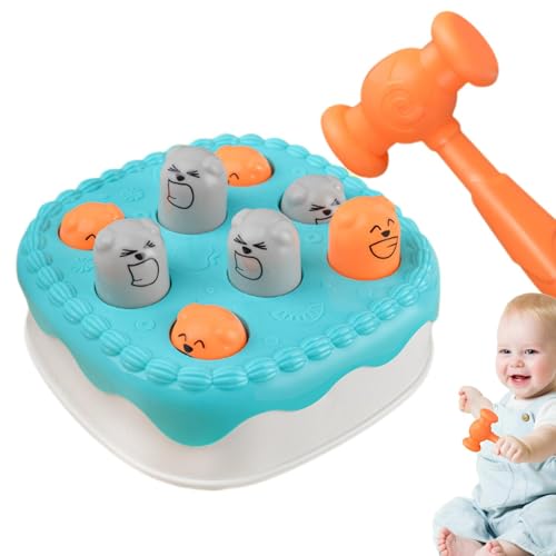 Whack-a-Mole Game, Hämmern, Spielzeug für Kleinkinder, interaktives Spielzeug in Kuchenform mit Hammer, Maulwurfspiel, Schlagspielzeug für Kleinkinder zur Entwicklung der Koordination Whack-a-Mole Game, Hämmern, Spielzeug für Kleinkinder, interaktives Spielzeug in Kuchenform mit Hammer, Maulwurfspiel, Schlagspielzeug für Kleinkinder zur Entwicklung der Koordination von Zvn Zojne