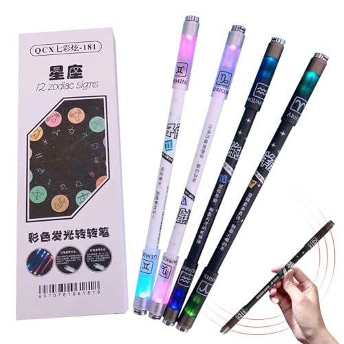 Zvn Zojne Drehbarer Fingerstift – 12 Stück drehbarer Drehstift | Rutschfester Drehstift mit LED-Lichtern | Stressabbau leuchtender Stift Finger Spinningg Stift für Erwachsene Gaming Student Supplies Zvn Zojne Drehbarer Fingerstift – 12 Stück drehbarer Drehstift | Rutschfester Drehstift mit LED-Lichtern | Stressabbau leuchtender Stift Finger Spinningg Stift für Erwachsene Gaming Student Supplies von Zvn Zojne