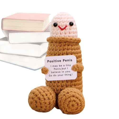 Zvn Zojne Häkeln lächelnd, gestrickt, Ermutigungs-Figur, niedliches Dekor mit positiver Karte | positive Dekoration für Damen, Freundin, Zvn Zojne Häkeln lächelnd, gestrickt, Ermutigungs-Figur, niedliches Dekor mit positiver Karte | positive Dekoration für Damen, Freundin, von Zvn Zojne