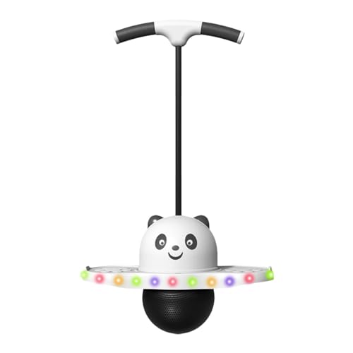 Zvn Zojne Stick für Kinder, Ball - Niedlicher Panda-Pullover mit buntem Licht,Trick Board, lustiges Springspielzeug, verbessert die Gleichgewichtsfähigkeit bei Sportübungen von Zvn Zojne