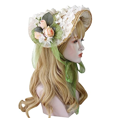 ZwaitL Blumenhaube, Teeparty, Hut, Hängetasche, Party, dekoratives Haushaltszubehör für Kinder, Mädchen, Teenager, Mädchen, Kostüm ZwaitL Blumenhaube, Teeparty, Hut, Hängetasche, Party, dekoratives Haushaltszubehör für Kinder, Mädchen, Teenager, Mädchen, Kostüm von ZwaitL